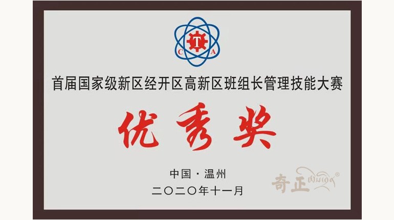 首屆國家級新經(jīng)高班組長管理技能大賽優(yōu)秀獎(jiǎng)（2020.11)